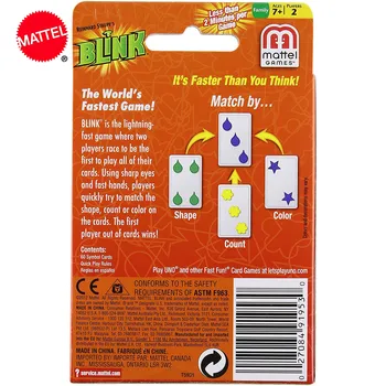 Mattel Žaidimai originali UNO: Blink uno kortų žaidimas Šeimos Juokinga Pramogų stalo Žaidimas Įdomus Pokerio Žaidimo Kortelės, Dovanų Dėžutės