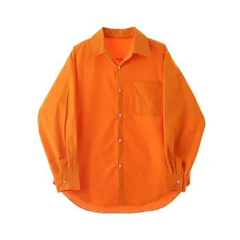 IEFB /vyriški drabužiai Du-dėvėti marškinėliai vyro madingų ryškių spalvų, tuščiaviduriai iš ilgomis rankovėmis marškinėliai 2021 korėjos stiliaus banga viršūnes 9Y2781