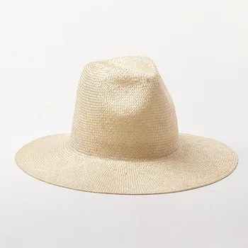 Elegantiškas Sizalio Šiaudų Skrybėlę Kietas Vasaros Paplūdimio Džiazo Bžūp Platus Kraštų Saulės Kepurės Moterims, Vyrams, Fedora Derby Millinery Amatų Skrybėlę Bazės