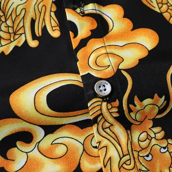 Kinų Stiliaus Vyrų Atsitiktinis Marškinėliai Mados Slim Mens Suknelė Marškiniai trumpomis Rankovėmis 7XL Vasaros Patogus, Kvėpuojantis Juodi Marškinėliai Vyrams