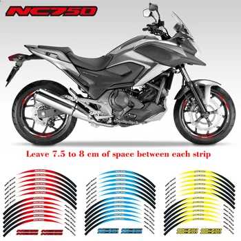 Naujas aukštos kokybės 12 Vnt Tinka Motociklo Rato Lipdukas juostele Atspindintis Ratlankio Honda NC750S NC750X NC750