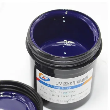 1 PCB UV šviesai dažai, Žalia PCB UV išgydomas lydmetalis atsispirti rašalo,lydmetalis kaukė UV rašalas