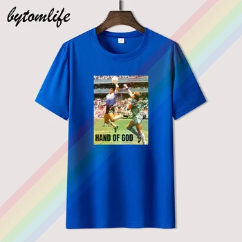 Diego Maradona Dievo Ranka Marškinėliai Vyrams Limitied Edition Vyrų Juoda Brand T-shirt Medvilnės Tees Nuostabi trumpomis Rankovėmis Viršūnes