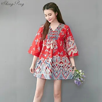 Kinų tradicinė suknelė 2019 naujo dizaino rytų kinijos suknelės tradicinį rytietišką suknelė moterims rytų stiliaus suknelės V1665