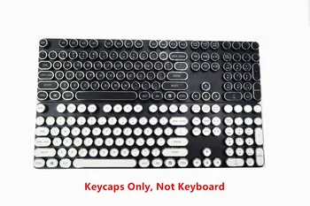 104 Klavišai Steampunk Turas Aukso, Sidabro Juoda Balta Keycap Pagrindiniai bžūp Keycaps ANSI Išdėstymą Cherry MX Žaidimų Mechaninė Klaviatūra