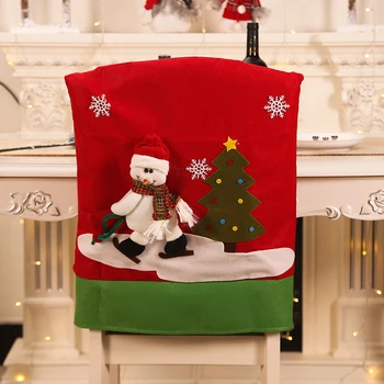 Kalėdų Dekoracijas Naują Kalėdų Kėdė Padengti Santa Claus Slidinėjimo Kėdė Padengti Kalėdų Stalo Šalis