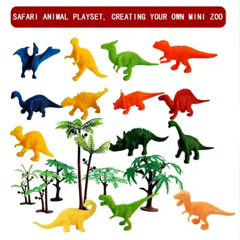 Kalėdų Advento Atgalinės atskaitos Kalendorius 24PCS Išspausti Gyvūnų Dinozaurų Pakabukas Žaislas Kūrybos Kalendorius