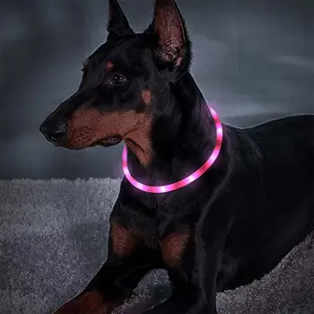 Šviesos naminių Gyvūnėlių Apykaklės Šviesos Įkraunamas LED Naktį Saugos Mirksi Pet Šviesos Pet products