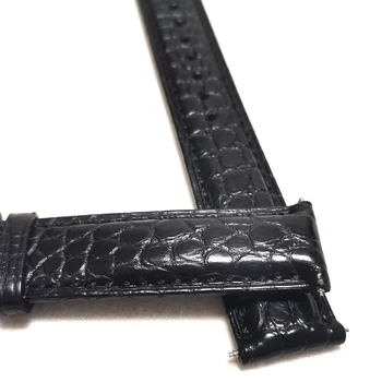 18 19 20 21 22 23 mm Mados juoda natūralios odos vyriški watchband asmenybės krokodilas tekstūros dirželis apyrankę ant Riešo žiūrėti juosta