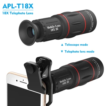 APEXEL 18 X Zoom Objektyvas Toli Atstumas Mobilaus Telefono Objektyvą, skirtą Išmanųjį telefoną Universalus iPhone 