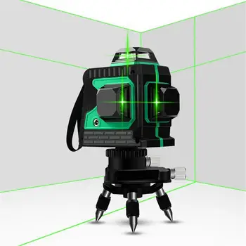 3D 12Lines Žalias Lazeris Lygių Savaime išsilyginantis 360 Horizontalus Vertikalus Kryžiaus Super Galingas Lazerio Spindulio Linijos Matavimo Priemonės