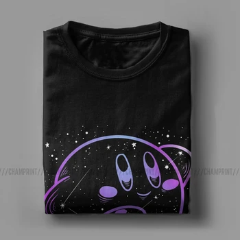Mados Kirby T-Shirt Vyrai Crewneck Medvilnės T Shirts Žaidimas Mielas Star Geek Rausvos Spalvos, Trumpomis Rankovėmis Tees Suaugusiųjų Drabužiai