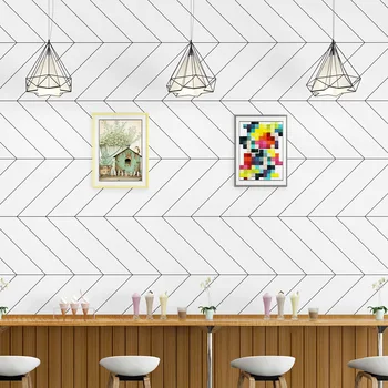 Nordic Black White Stripes Sienos dokumentų namų dekoro Minimalistinio Ins Geometrinis Tapetai Kambarį miegamasis maison apdaila