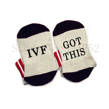 Kojinės IVF Turiu Tai, kojinės nevaisingumo kojinės elastinės medvilnės patogus unisex mielas pasisekė nėštumo Kojinės