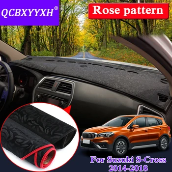 Automobilio Stilius Už Suzuki S-Cross-2018RHD&PN Rose Modelio prietaisų Skydelio Kilimėlis Apsaugos Interjero Photophobism Anti-Slip Pad Atspalvis