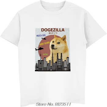 Karšto Pardavimo Mados Juokinga Dogezilla T-Shirt | Juokingas DOGE MEME Shiba Inu Šuo Tees Vyrų Marškinėlius Harajuku Streetwear
