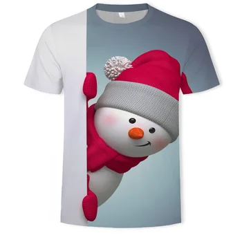 2020 Naują Kalėdų vyriški moteriški vyriški Laisvalaikio Drabužiai Puloveris 3d Skaitmeninio Spausdinimo trumpomis Rankovėmis vyriški T-shirt Spausdinti Street Vyrų Viršų