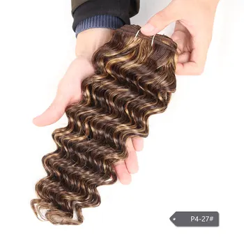 Glotnus Plaukai, 1 Gabalas, Tik Brazilijos Gamtos Giliai Banga Ryšulių Žmogaus Plaukų Pynimas Spręsti #F1B-30 P4-27 Remy Hair Extension