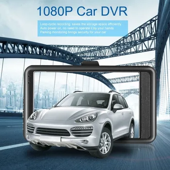 3 Colių Automobilių DVR 120 Laipsnių Plataus Kampo Brūkšnys Cam Dvigubas Objektyvas 1080P WIFI, G-sensorius Automobilių Skaitmeninės Vaizdo kameros Su Nakties Matymo