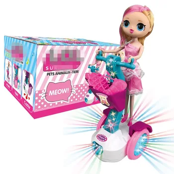 Staigmena lėlės L. O. LA elektros Princesė Lėlės balansą automobilį vaikų dovanų dėžutė rinkinys