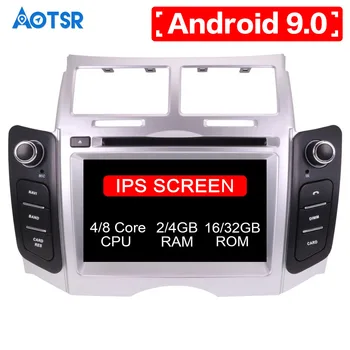 AOTSR 4G Android 9.0 Automobilių DVD Stereo Multimedijos Headunit TOYOTA YARIS 2005-2011 Auto KOMPIUTERIO, Radijo, GPS Navigacija, Vaizdo Garso blokas