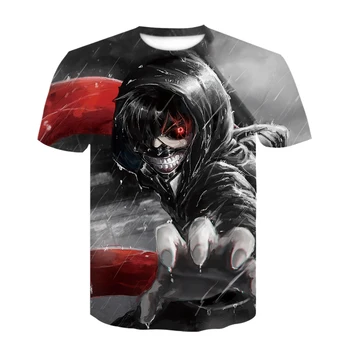 Juokinga T shirts Tokijo Pabaisa marškinėliai Vyrams Kraują Tshirts Atsitiktinis Marškinėliai Spausdinti Japonija, Anime, Drabužių Cosplay Marškinėlius Spausdinti