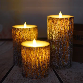 1 Rinkinys 3 Flameless Žvakė Naktį Šviesos Pušies LED Žvakė Su Nuotolinio Valdymo Vaško Žvakė Naujųjų Metų Kalėdų, Vestuvių Dekoravimas