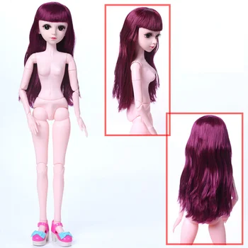 60cm BJD Doll 3D Akys 21 Kilnojamojo Sujungta Perukas Nuoga Mergina Lėlės Kūno Batai Aksesuarai Lėlės Žaislų Mergaitėms
