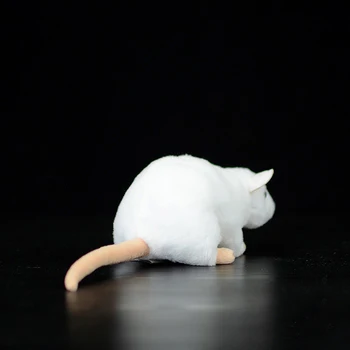 Extra Soft Tikroviška Balta Žiurkė, Pliušiniai Žaislai Realaus Gyvenimo Pilka Pele Pliušinis Lėlės Realūs Gyvūnai Įdaryti Žaislas Vaikams Augintiniai