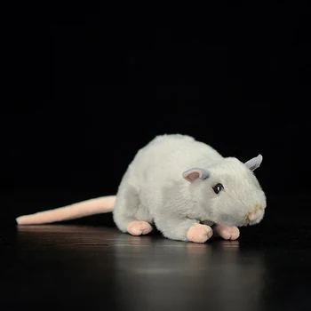 Extra Soft Tikroviška Balta Žiurkė, Pliušiniai Žaislai Realaus Gyvenimo Pilka Pele Pliušinis Lėlės Realūs Gyvūnai Įdaryti Žaislas Vaikams Augintiniai