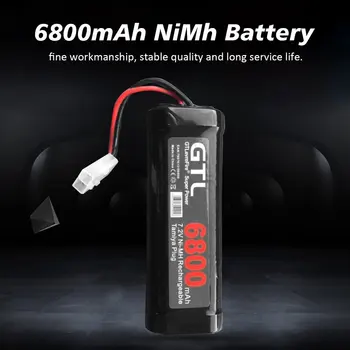 2020 Naujas 7.2 V 6800mah Baterija NiMH Baterijų Paketą RC Automobilių, Sunkvežimių Buggy Valtis Bakas Ni-Mh Baterias pilka vakarienę galia KARŠTO