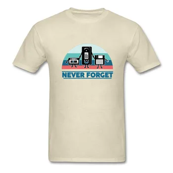 70s, 80s vintage drabužių niekada nepamirškite, magnetinių juostų disko kasetės disko Juokinga T marškinėliai Vyrams priežastinis gerą atmintį retro vyriški T-shirt