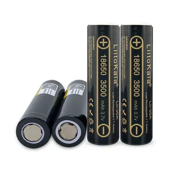 Liitokala lii-402 USB akumuliatoriaus kroviklis + 4pcs Liitokala 3.7 v 18650 baterija 3400/3500mah įkraunamas baterijas