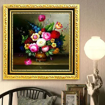 Gražus gėlių Vaza, Tapybai,Modelio ant drobės DMC Kryželiu rinkiniai,rankdarbiams siuvinėjimo Rinkinys, 