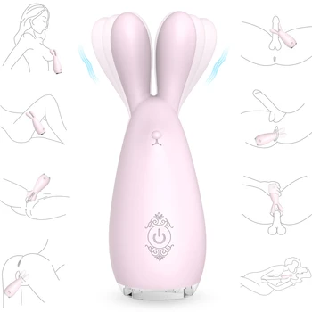 LED Įkrovimo Rabbit Vibratorius G Spot Vandeniui Dual Varikliai 9 Galingas Dildo, Vibratoriai Moterims Seksas Produkto Žaislai Karšto
