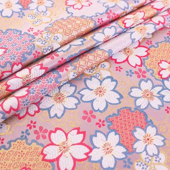 Brokatas žakardo modelis audiniai, gėlių, drabužių, cheongsam kimono siuvimo medžiagos 