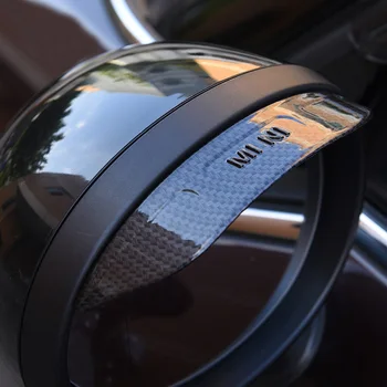 2vnt Universaliųjų Automobilių galinio vaizdo Veidrodėlis, Lietaus Antakių Atspalvis Pertvara Skydelis Vandeniui Padengti Mini Cooper S Vienas d JCW R60 Priedai