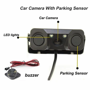 Automobilio galinio vaizdo kamera, Naktinio matymo Aukštos raiškos Transporto priemonių galinio vaizdo Kamera, Atbulinės eigos Radaro jutiklį, detektorių, kameros