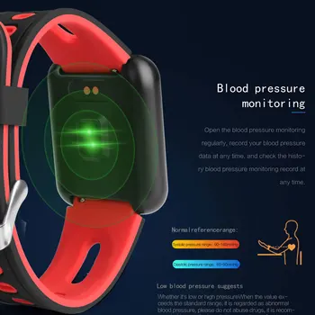 P68 Smart žiūrėti IP67 atsparus Vandeniui Fitness Tracker Širdies ritmo Monitorius Kraujo Spaudimas Moterys vyrai Laikrodį Smartwatch 
