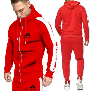 2020 m. visiškai nauji sportiniai, vyriški kostiumo užtrauktuką hoodie atsitiktinis bėgiojimas sportinę rudenį ir žiemą, plius aksomo, šilti vyriški drabužiai