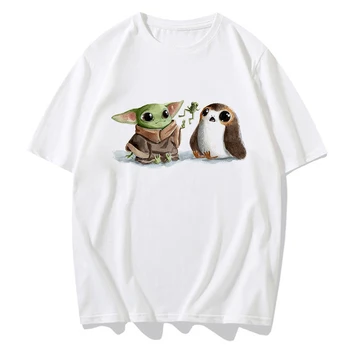 Į Mandalorian Kariai Kūdikių Yoda marškinėliai Moterims, Vyrams, Drabužiai Unisex marškinėliai Tee Marškinėliai Dropship