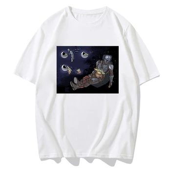 Į Mandalorian Kariai Kūdikių Yoda marškinėliai Moterims, Vyrams, Drabužiai Unisex marškinėliai Tee Marškinėliai Dropship
