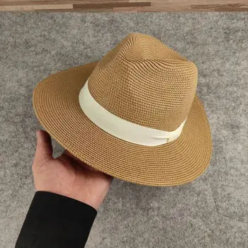 Plus size vyrų šiaudų skrybėlę paplūdimio negabaritinių saulės bžūp lady panama kepurė didelis dydis kibiro kepurę didelio dydžio fedora skrybėlę 55-58cm 59-60cm 61-63cm