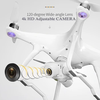 X6 Profesinės Drone Gps 4K vaizdo Kamera Reguliuojamas Brushless Rc Quadcopter 5G Sekite Mane WiFi Fpv Selfie Quadrocopter Kamera Drone