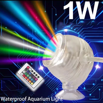 RGB Akvariumo Vandeniui LED Povandeninis Prožektorius Šviesos Belaidžio Kontrolės Žuvų Bakas Nardymo Šviesos IP68 Povandeninį Scenos Šviesos