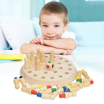 Vaikai Mediniai Atminties Rungtynės Stick Šachmatų Žaidimas Įdomus Blokuoti Stalo Žaidimas Švietimo Spalva Pažintinių Gebėjimų Žaislai Vaikams Dovanų
