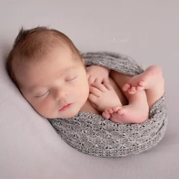 Naujagimio fotografijos rekvizitai,mezgimo audinys Tuščiaviduriai iš gražių modelis suvystyti antklodė kūdikiui foto rekvizitai(40*160 cm)