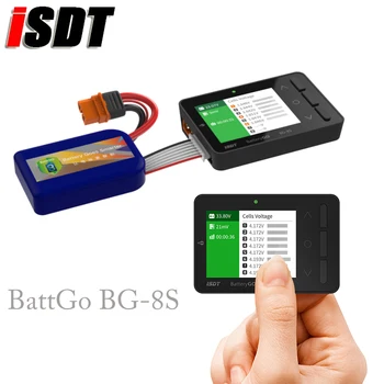 1pcs ISDT BattGo BG-8S LCD Ekranas Smart Baterijos Talpa Tikrintuvas Balancer Imtuvas Signalo Testeriai LiHv LiPo Gyvenimo NiMH NiCd