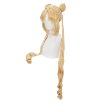 Sailor Moon Perukas Anime Cosplay Ilgi Šviesūs Plaukai cosplay perukai Aukštos Kokybės Karščiui Atsparių Sintetinių Plaukų Perucas Cosplay Perukas