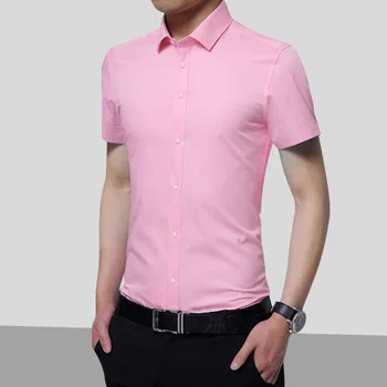 Vasaros vientisos spalvos vyriški trumparankoviai marškinėliai Atsitiktinis vientisos spalvos marškinėliai vyrams